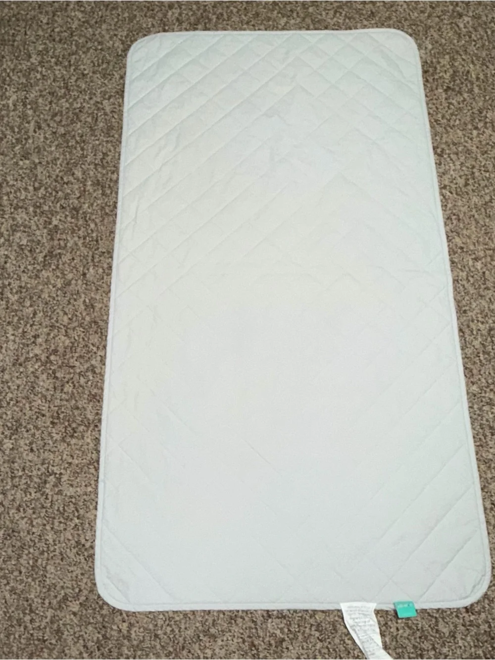 Pillowfort Gray Quilted Changing Pad Cover mattress cover/pad 29x53 velvet